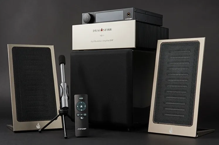 Mini Dragons system with SHD Studio, MD-4, SB-8P and the UMIK-1 microphone